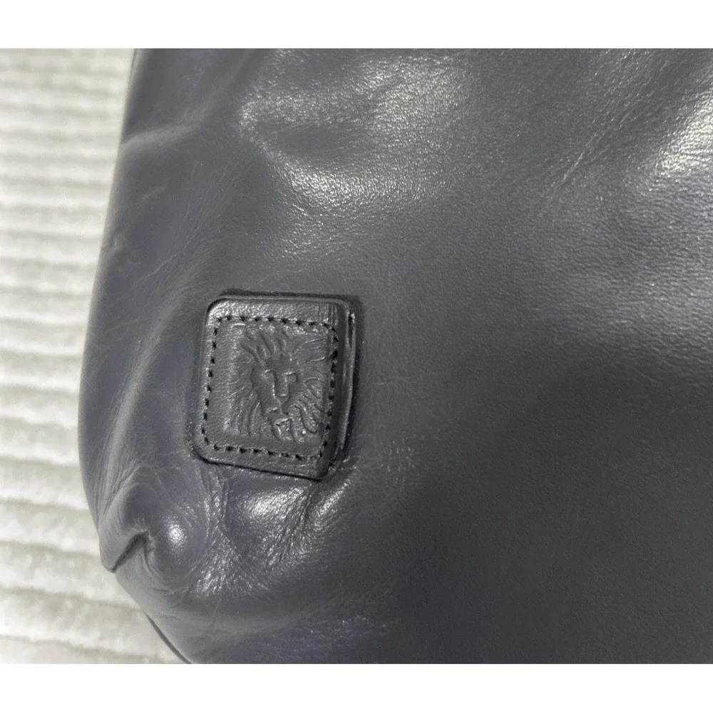 Vintage‎ Anne Klein for Calderon Gray Genuine Leather Purse Clutch Crossbody